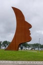 Large Face sculpture on Heistlaan, Knokke-Heist, Belgium