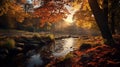 Knoll Autumn Splendor: Canon Eos-1d X Mark Iii Photorealistic Shot