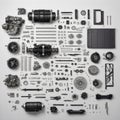 Car Engine Parts Layout