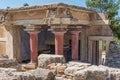 Knossos, Cnossos palace, also Knossus Cnossus, museum in Crete, Greece Royalty Free Stock Photo