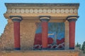 Knossos, Cnossos palace, also Knossus Cnossus, museum in Crete, Greece Royalty Free Stock Photo