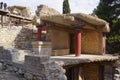 Knossos, Crete - October 15 2018: detail of the remains of the Palace