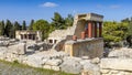 Knossos palace. Crete, Greece. Knossos palace - largest Bronze Age archaeological site on Crete of the Minoan civilization and cul Royalty Free Stock Photo