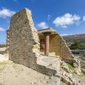 Knossos palace. Crete, Greece. nossos palace - largest Bronze Age archaeological site on Crete of the Minoan civilization and cult Royalty Free Stock Photo