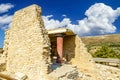 Knossos palace, Crete island, Greece. Detail of ancient ruins of famous Minoan palace of Knossos. Europe Royalty Free Stock Photo