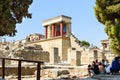 Knossos Palace. Remains of a royal palace of the Minoan culture from 1600 BC, Crete. Greece, Europe Royalty Free Stock Photo