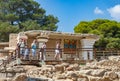 Knossos Palace - South Propylaeum and the Cup-Bearer Frescoes Royalty Free Stock Photo