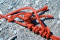 Knot on the beach on Samos in Greece, August 1983 Royalty Free Stock Photo
