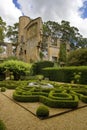 Knot garden in castle Royalty Free Stock Photo