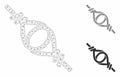 Knot Loop Connection Vector Mesh Carcass Model and Triangle Mosaic Icon Royalty Free Stock Photo