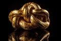 A knot made of gold created with generative AI technology