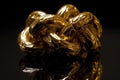 A knot made of gold created with generative AI technology