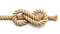A rope knot on a white background (ai generated) Royalty Free Stock Photo