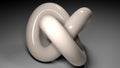 Abstract white knot - 3D rendering illustration Royalty Free Stock Photo