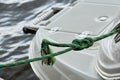 Knot. Moored yacht Royalty Free Stock Photo