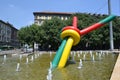 Knot part of the monument to the first 3 metro lines of the Milan city underground.