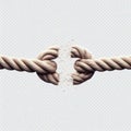 knot rope breaking isolated break - ai generated Royalty Free Stock Photo
