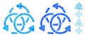 Knot Rotation Composition Icon of Spheric Items