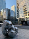 The knot sculpture by Richard Hudson in Canary Wharf London