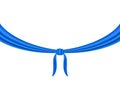 Knot tied in blue design