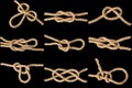 Knots on black