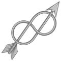 knotted arrow vector design