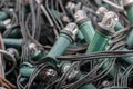 Knotted Christmas lights Royalty Free Stock Photo