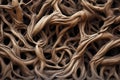 Knotted Intertwined wood branch. Generate Ai