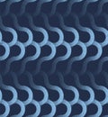 Knotted Lines Seamless Pattern Trend Dot Work Vector Blue Abstract Background