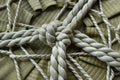 Knotted rope on a sake barrel