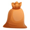 Knotted sack icon, cartoon style Royalty Free Stock Photo