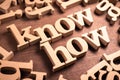 Know How Wood Word Royalty Free Stock Photo