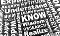 Know Learn Education Wisdom Knowledge Words 3d Render Illustration Royalty Free Stock Photo