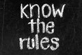 Know the rules Royalty Free Stock Photo