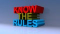 Know the rules on blue Royalty Free Stock Photo
