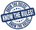 know the rules blue stamp Royalty Free Stock Photo
