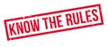 Know the rules rubber stamp Royalty Free Stock Photo