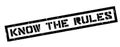 Know the rules rubber stamp Royalty Free Stock Photo