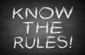 Know the rules Royalty Free Stock Photo