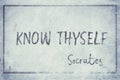Know thyself Socrates cyan