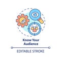 Know your audience concept icon Royalty Free Stock Photo