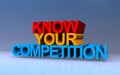 know your competition on blue Royalty Free Stock Photo