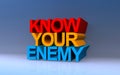 know your enemy on white paper Royalty Free Stock Photo