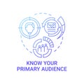 Know your primary audience concept icon