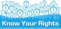Know Your Rights Blue Background Bulbs On Top