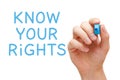 Know Your Rights Handwritten With Blue Marker Royalty Free Stock Photo