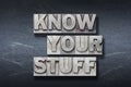 Know your stuff den Royalty Free Stock Photo