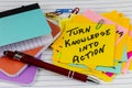 Knowledge action plan ahead education success idea creative solution