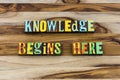 Knowledge begin here with education learning results