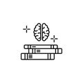 Knowledge books brain icon. Element of brain concept